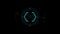 Circle hud head up display interface target pointer element for futuristic cyber technology concept with dark and grain processed