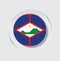 Circle icon of Eustatius Sint country flag vector illustration
