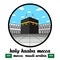 circle icon line Holy Kaaba Mecca. vector illustration