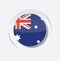 Circle icon vector illustration of australian country flag