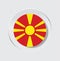 Circle icon vector illustration of country flag of macedonia