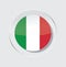 Circle icon vector illustration of an Italian country flag