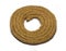 Circle jute rope, rope loop isolated on white background hand made ind india