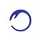 Circle lay hand arrow rotate logo vector