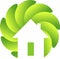 Circle leaf home logo