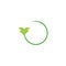 Circle leaf shape symbol rotation vector