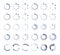 Circle loader. Download, uploading indicator vector icons