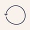 Circle loading color vector doodle simple icon