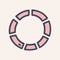 Circle loading color vector doodle simple icon