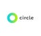 Circle logo template, round minimal shape, abstract logotype design. Circular icon for business startup, science