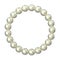 Circle made of pearls 3D