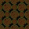 Circle maze colorful seamless pattern on black background