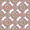 Circle maze colorful seamless pattern on white background