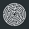 Circle maze icon.