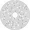 Circle maze. Vector circular labyrinth