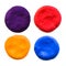 Circle,modelling clay of different colors