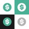 Circle money icon design, vector cash symbol