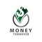 Circle money turnover logo concept design. Symbol graphic template element