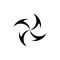 Circle motion arrow rotate simple logo vector