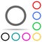 a circle multi color style icon. Simple thin line, outline vector of web icons for ui and ux, website or mobile application