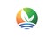 Circle nature plant logo,leaf symbol,company corporate icon