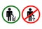 Circle No Littering Prohibited Sign, Icon or Label Isolate on White Background. Vector illustration