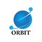 circle orbit science planet logo