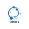 circle orbit science planet logo