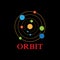 circle orbit science planet logo