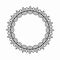 Circle ornamental frame. Round pattern.