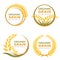 Circle paddy rice organic grain products and healthy food vector design