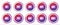 Circle percentage set diagrams 10% to 100%   web design, user UI interface or infographic purple with pink round  Loading Circles