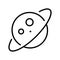 Circle planet with orbit global space university symbol icon vector international world logo