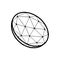 Circle polygonal icon isolated