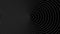 Circle pulse geometric on black background loop. Rings radio waves endless creative animation. Sphere radar sonar rings design.