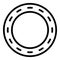 Circle racetrack icon outline vector. Top view