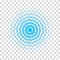 Circle radar wave. Sound ripple icon. Blue effect pulse isolated on transparent background. Signal radio. Pattern sonar. Vibration