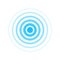 Circle radar wave. Sound ripple icon. Blue effect pulse isolated on white background. Signal radio. Pattern sonar
