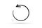 Circle ring arrow draw doodle brush sketch cartoon isolated on w