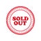 Circle sold out logo badge design template