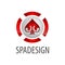 Circle spade icon logo concept design. Symbol graphic template element vector
