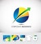 Circle sphere arrow corporate business logo icon design