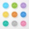 Circle Sticker, label colorful set