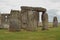 Circle stones on cloudy day at stonehenge