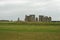 Circle stones on cloudy day at stonehenge