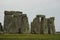 Circle stones on cloudy day at stonehenge