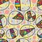 Circle TB sick colorful seamless pattern