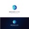 Circle tech logo Vector . Abstract circular technology logo Template