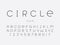 Circle thin font. Vector alphabet