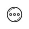 Circle with three dots line icon